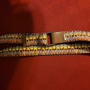 Woven Fabric Belt, multicolored 36 Inches